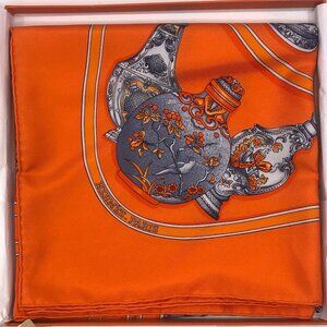 Hermes Orange Vintage Scarf